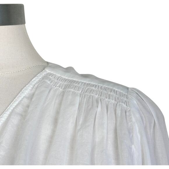 Treasure & Bond Light Wrap Blouse Top in White - Picture 4 of 6